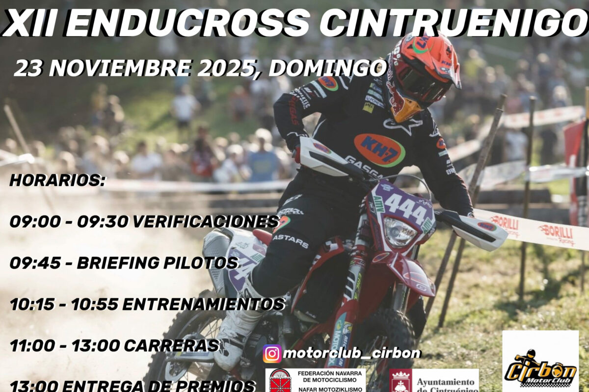 ENDUCROSS CINTRUÉNIGO se traslada al 23/11/2025